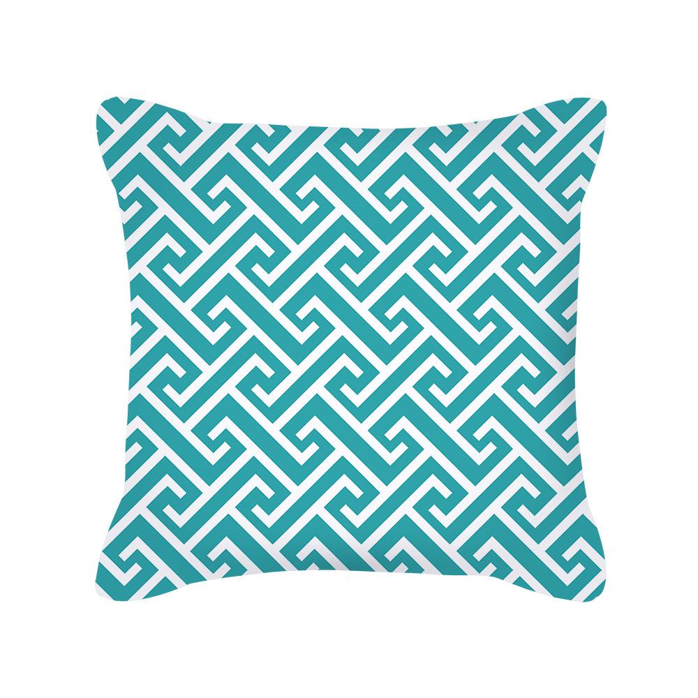 Furniture Life Peach Skin Velvet Pillow Cover Nordic Style Geometric Pattern Office Sofa Cushion Cover