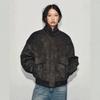 Womens Vintage Faux Suede Pilot Jacket Stand Collar Pocket Thick Short Coat Streetwear