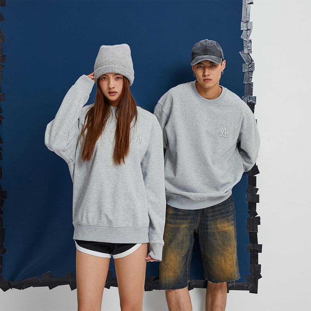 New MLB SS24 Sweatshirt Unisex Gray 3AMTQ0141-07MGS