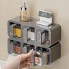 Wall-Mounted Suction Cup Kitchen Spice Organizer