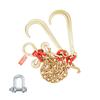 VEVOR G80 V Bridle Chain, 3/8" X 2' Towing Chain Bridle with 15" J Hooks, T Hooks & Grab Hooks