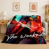 THE WEEKND, XO Alternativní R&B Abel Tesfaye Flanelová deka Měkká teplá přehozová deka do ložnice obývacího pokoje postele Cestování Piknik