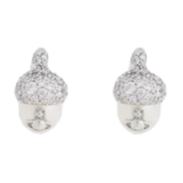

Vivienne Westwood Lucille Saturn 3D Pearl Hazelnut Pinecone Cubic Zirconia Earrings Women Earrings Silver 84203817 Basic Packaging-Dust Bag+Box