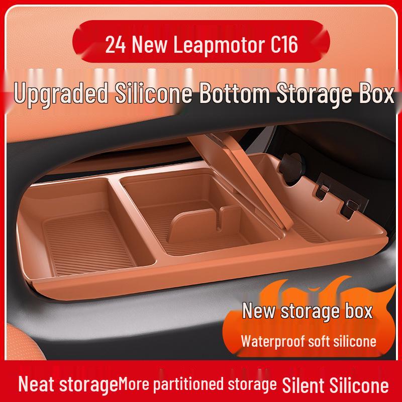 Fits 24 Leapmotor C16/C10 Models: Center Console Lower Storage Box Organizer and Decorative Supplies.