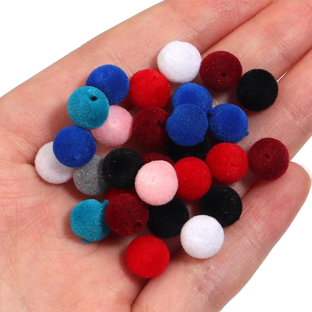 100pcs 8/10mm Velvet Surface Resin Beads Deep Color Round Ball Beads For Jewelry Making DIY Necklace Bracelets Earrings Supplies