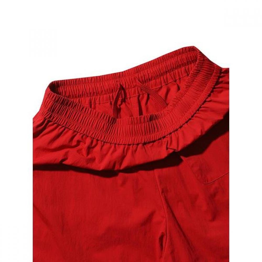 Bbc Earth Women Shorts Animal EmbroideRed  Red 