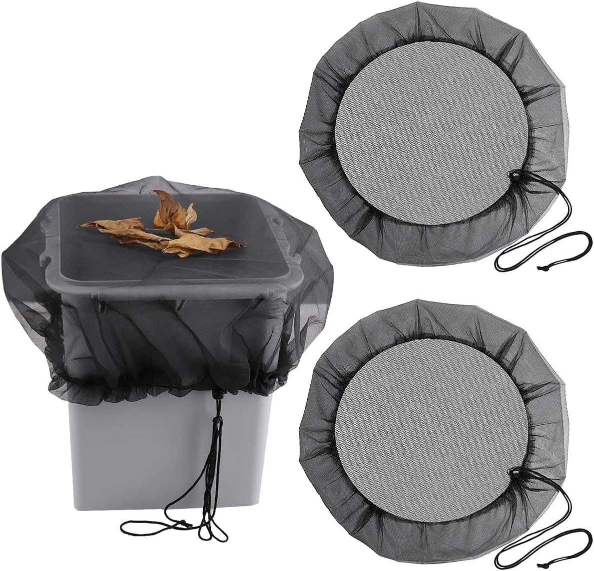 

Outdoor Mesh Cover Netting for Rain Barrels PE Water Collection Buckets Tank Rain Harvesting Tool Protector For Garden diameter 60cm