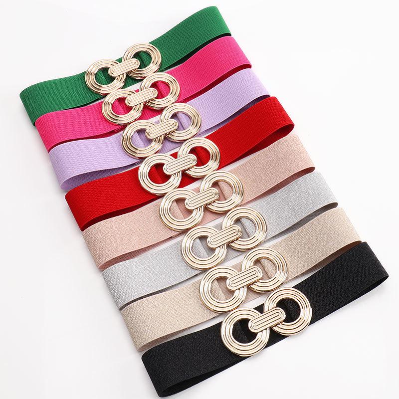 Women's Casual Elastic Waistband Decorative Fashion Belt