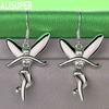 925 Sterling Silver Dancing Angel Pendant with Piercing Earrings Fashion Charm Wedding Jewelry