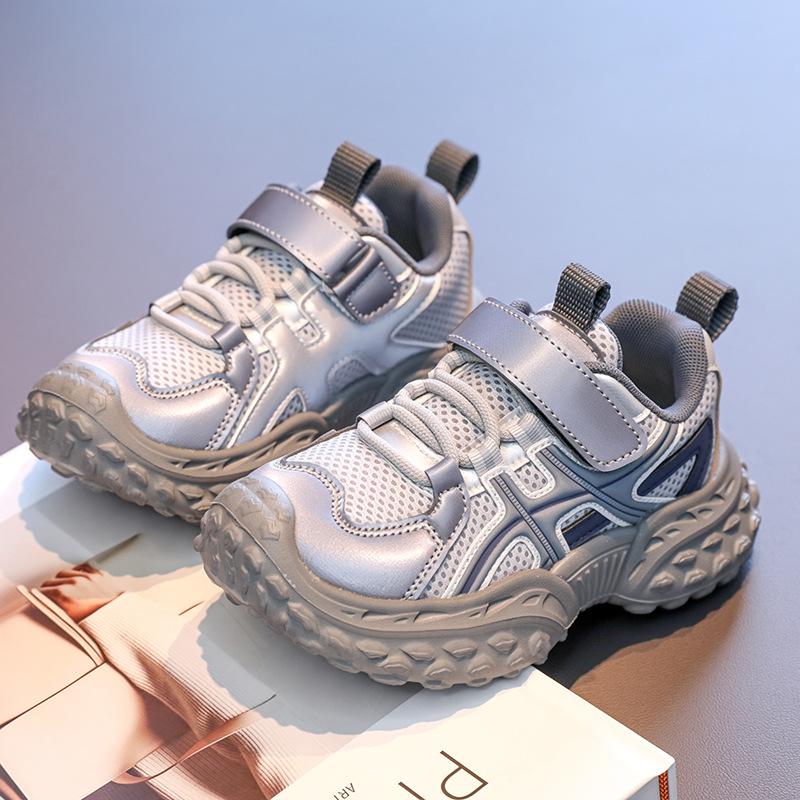 Girls' sports shoes autumn mesh breathable new 2025 children's running dirt-resistant students versatile dad shoes