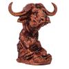 Animal Head Statue Resin Lion Figurine Rhinoceros Statue Retro Style Lion Buffalo Sculpture for Office Bedroom Living Room Decor