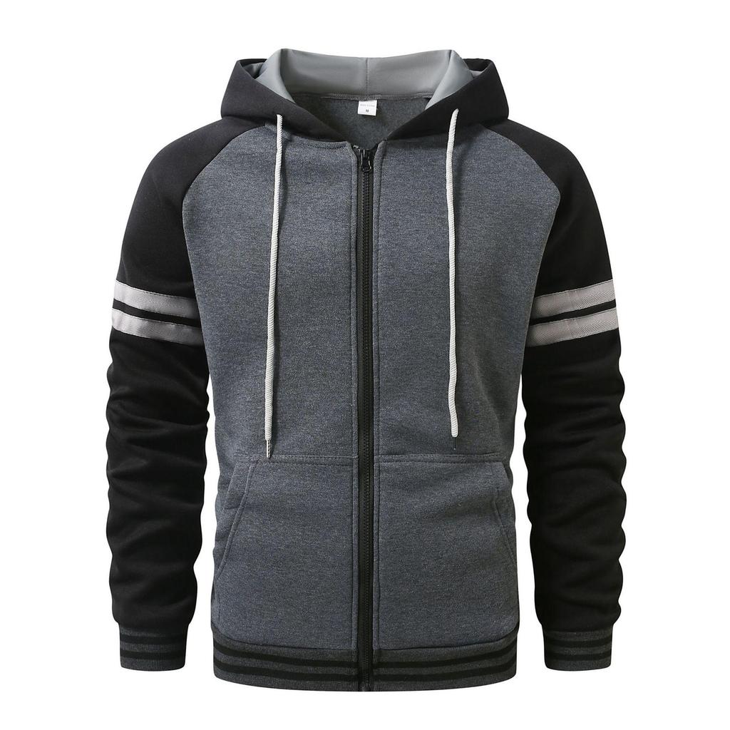 Herren Kapuzenpullover Strickjacke Zip Hoodies Mit Kapuze Einfarbig Tasche Sport&Outdoor Streetwear Cool Casual Frühling & Herbst Kleidung Hoodies Sweatshirts Herren Mäntel