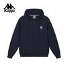Kappa back-to-back cardigan sweatshirt, autumn and winter women's sportswear, hooded top, jacket