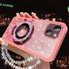 Glitter Crystal Bracelet Phone Holder Case For OPPO A16 A17 A16S A5 A9 A53 2020 A53S A54S Reno 11 12 Pro 11F 12F Bracket Cover
