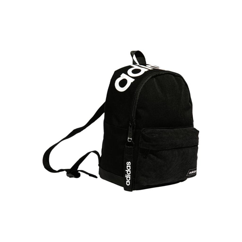 Adidas Corduroy Polyester Backpack Regular Unisex Black One Size