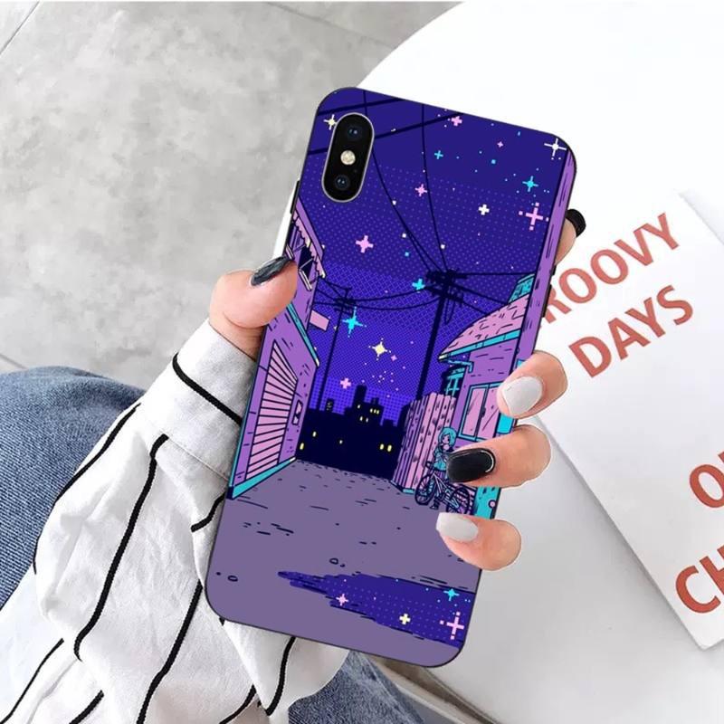 

Чехол для телефона Art Pixel Aesthetic для iPhone 14 13 12 11 XS X 8 7 6 Plus Mini Pro Max SE 2022, мягкий черный чехол для телефона iPhone SE 2020-2022