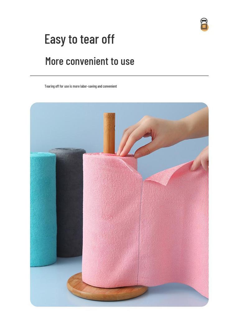 Hand-Tearable Microfiber Kitchen Towels: Absorbent, Disposable, Multifunctional Cleaning Rags