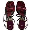 Zara Elegant High Heel Velvet Pattern Decorative Strap Sandals 6cm Women Sandals Crimson 11359410-38