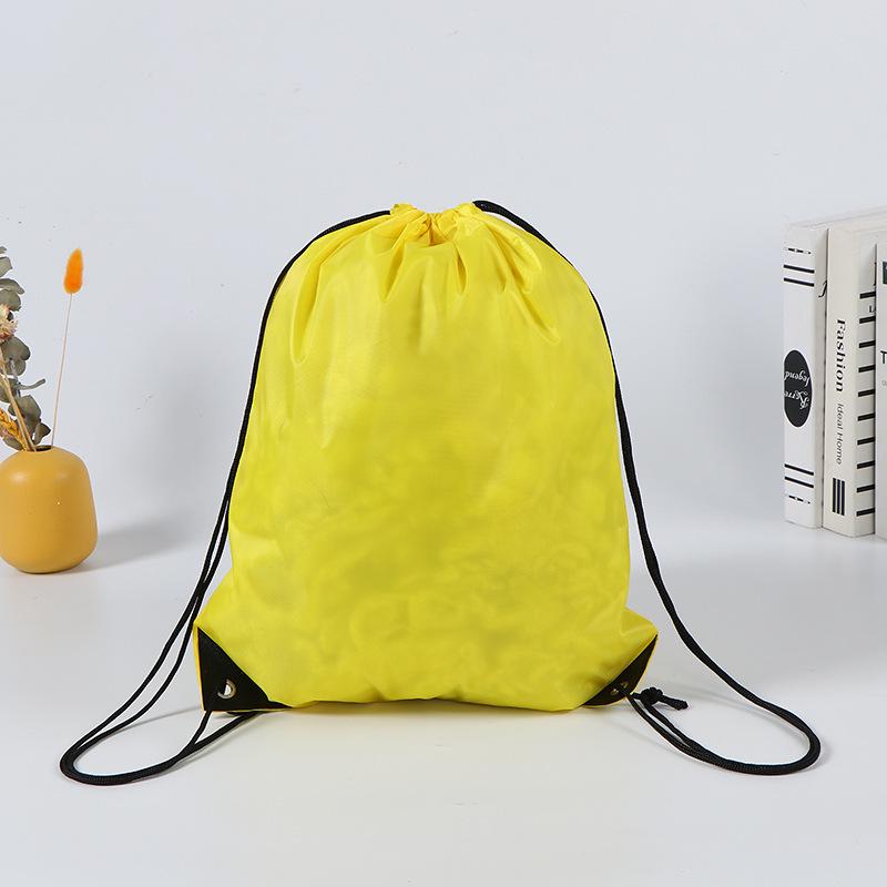 Rainbow Double Shoulder Drawstring Backpack - 210D Polyester, Customizable Logo, Ideal for Sports or Gym.