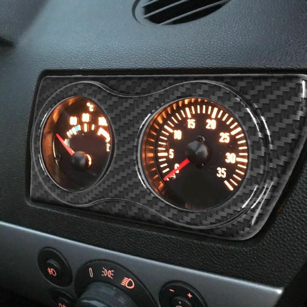 52mm Car Dashboard Dual Gauge Cover Carbon Fiber Style Replacement for Vauxhall Astra H VXR MK5 RHD