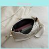 Women Silver Pu Crossbody Bag With Chain Detailing For Daily Casual Wear