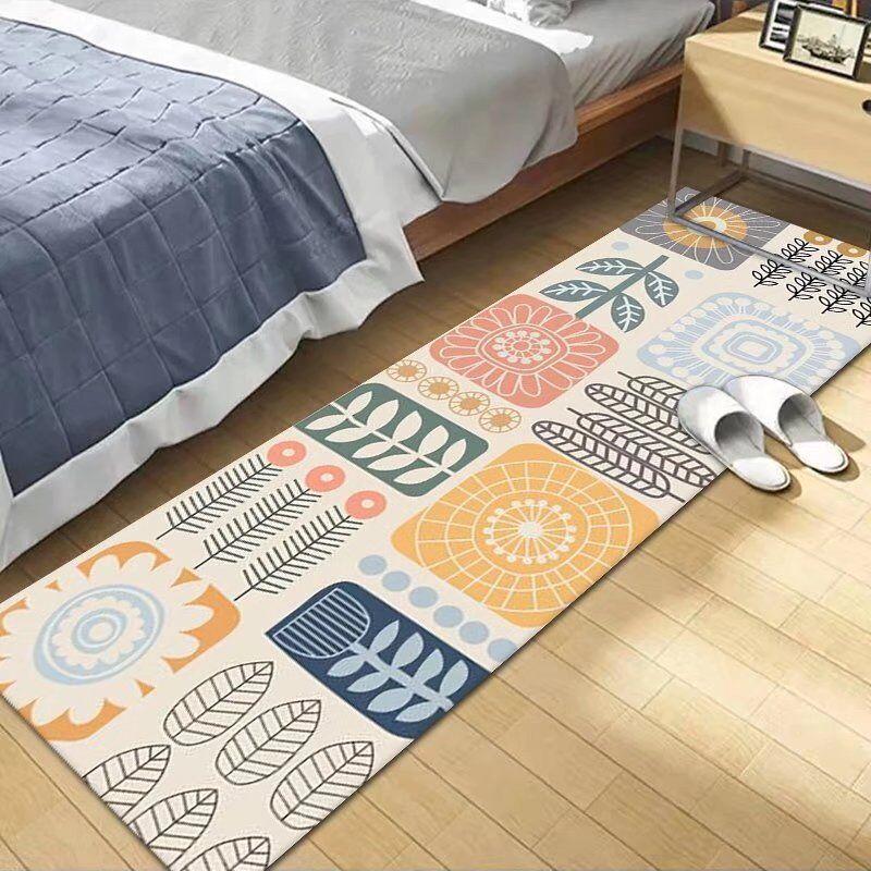 Living Room Carpet Simple Bedroom Bedside Carpet Rectangular Element Grid Long Strip Carpet