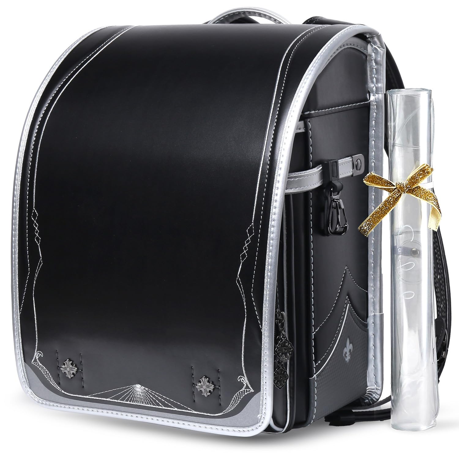 

последний кросс-модель школьный рюкзак для искусственного А4 черный никель большой царапиноустойчивый водонепроницаемый [Кулон] Кулоновские мальчики, стильный, легкий,