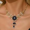 1PC Women's Fashion Flower Design Necklace Zircon Suitable for Date, Party, Festival Gifts-2174