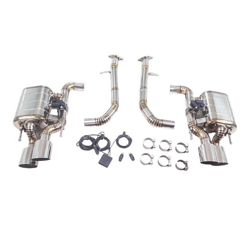 Enhance your 2022 Lexus RCF 5.0L with a titanium alloy dual-muffler, dual-valve quad-exhaust system.