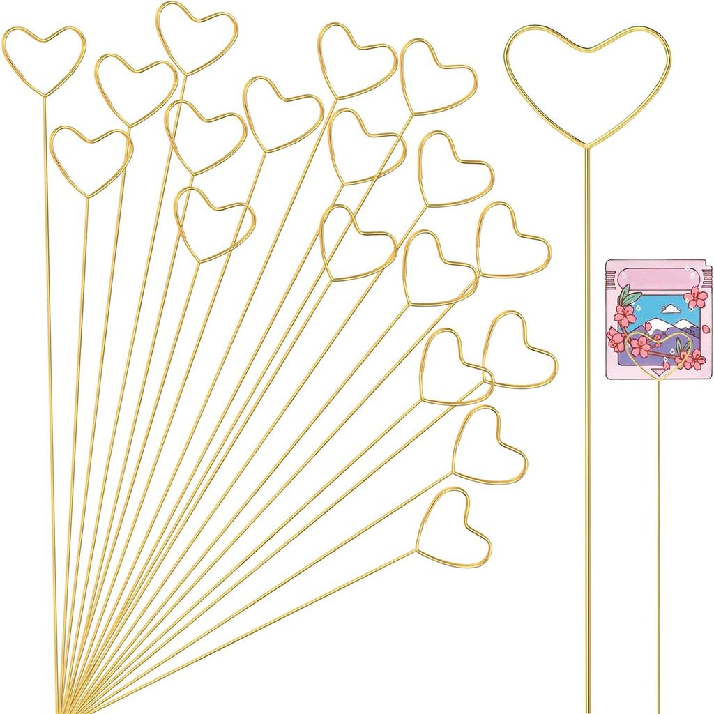 20/40Pcs Floral Card Holder Picks Metal Wire Place Card Holder Picture Holders Photo Stick Clip Floral Picks para festa de casamento