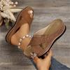 Woman Shoes Sandals Wedge Shoes For Women Outdoor Slip On Women's Sandals Retro Female Heeled Sandals Footwear