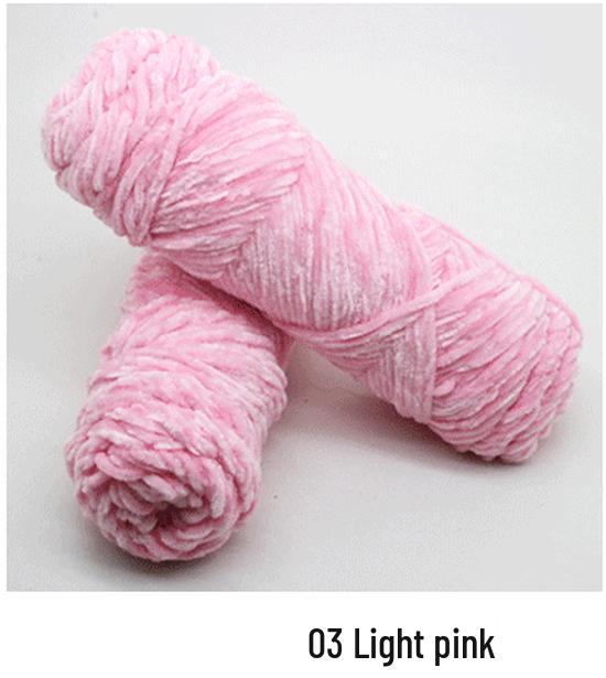 Chenille Goldenes Samt Mehrfarbiges Garn für DIY Handstricken, Mittlere Dicke, Glänzendes Finish