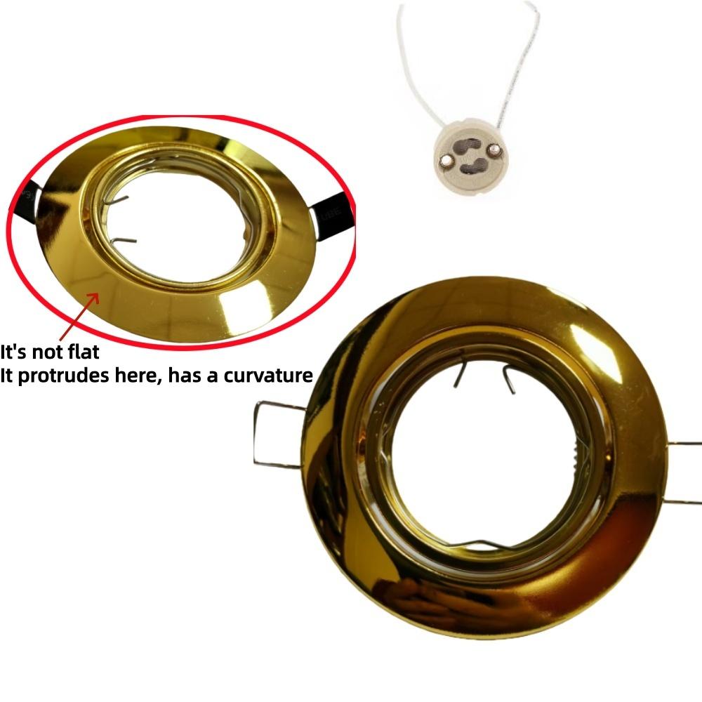 1 Set Round Fixture Downlight Led Holders Cutout For Bulb Holder Recessed LED Spot Light MR16 GU10 LED Downlights Frame