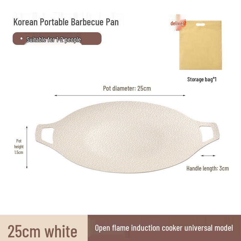 Maifan Stone Outdoor Camping Grill Pan with Open Flame and Induction Cooker Compatibility