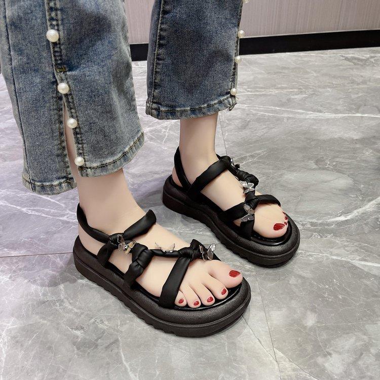 Gentle butterfly sandals women's summer new with skirt sandals fashion beach shoes