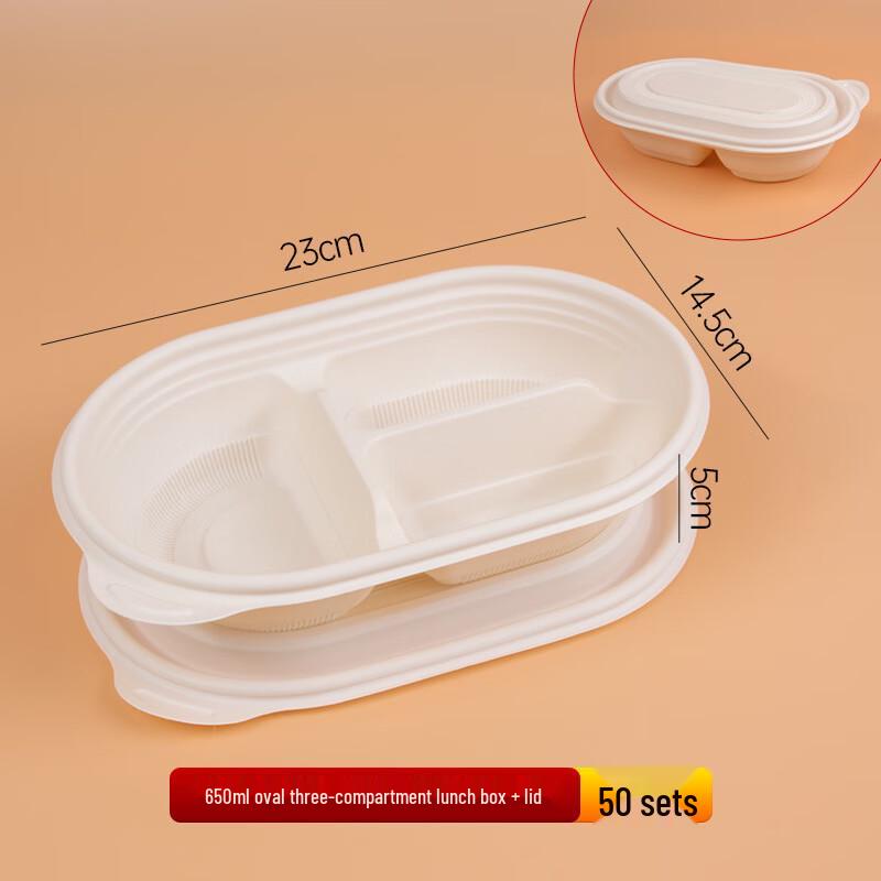CHULV Biodegradable Corn Starch Disposable Food Containers