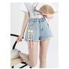 Neuer Chinesischer Stil Nationaler Stil Denim Shorts Damen Sommer Mode Personalisierte Stickerei Nationale Mode A-Linie Hotpants
