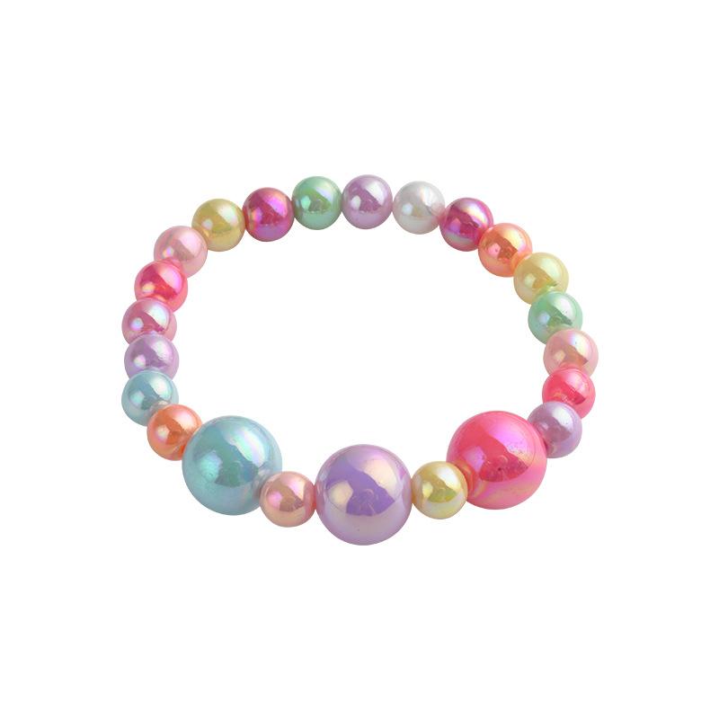 Hot Sale Pink Cloud Love Children's Bead Bracelet Colored Yak Bead Girls Set Bracelet Environmentally Friendly Children's Jewelry