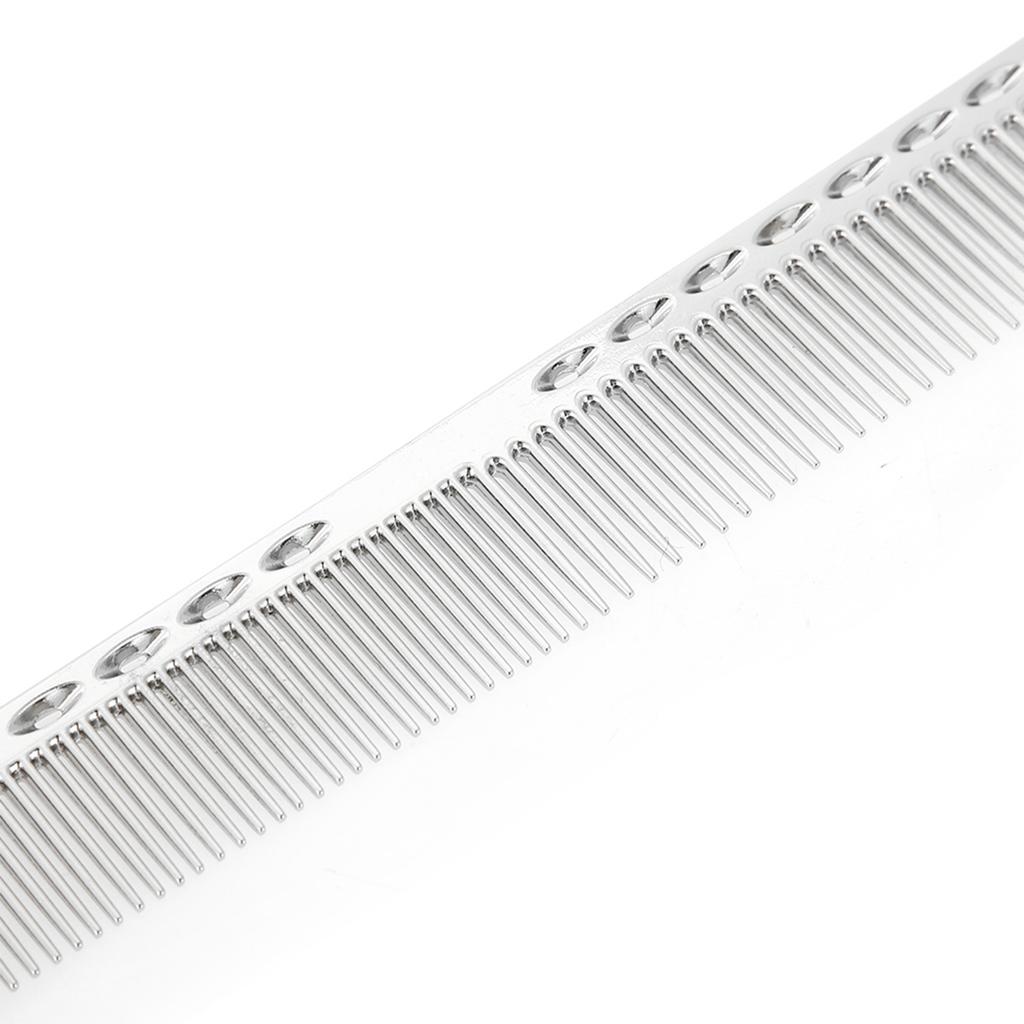 2pcs Set Hair Comb Space Aluminum Stainless Steel Anti static Sparse Haircut Comb Beauty Tool