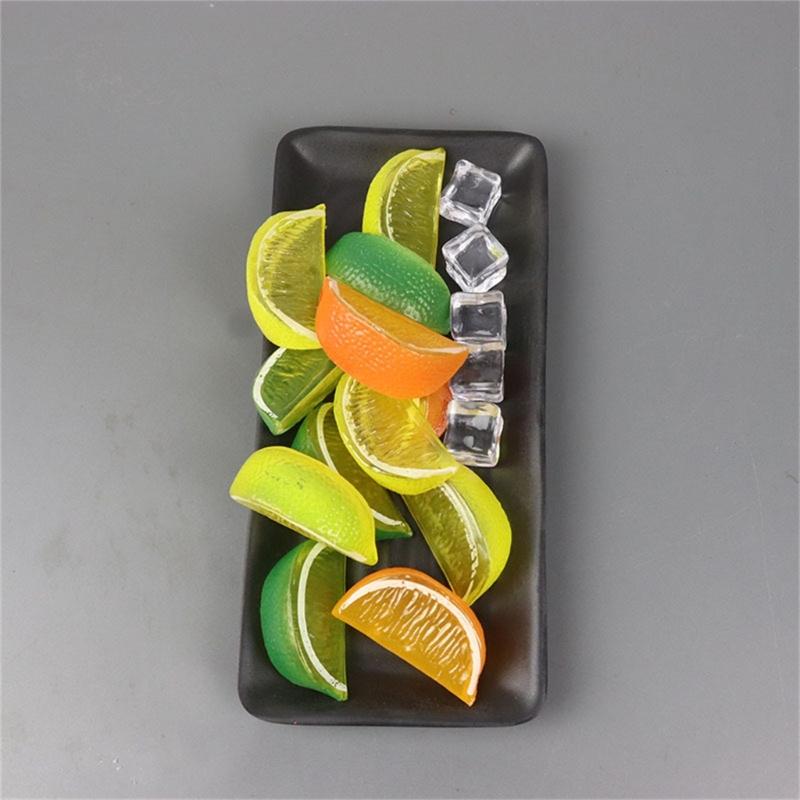 Set of 10 Artificial Lemon Block Lemon Model for Photography House Kitchen Plastic Fruit Fun and Natural Beauty