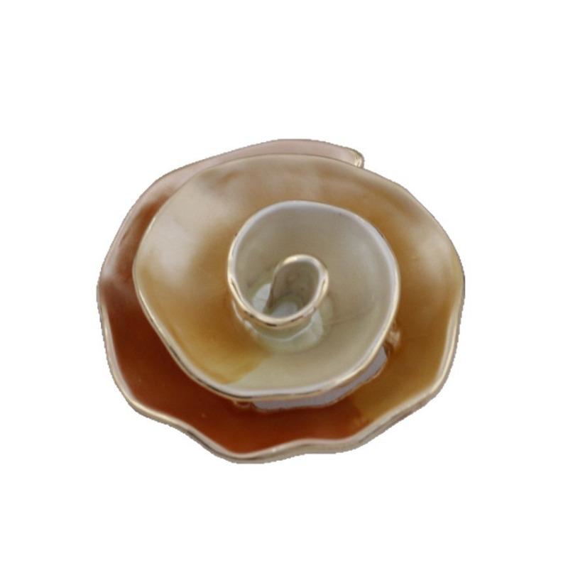 New enamel spiral flower magnetic corsage women's autumn and winter fashion versatile magnetic brooch