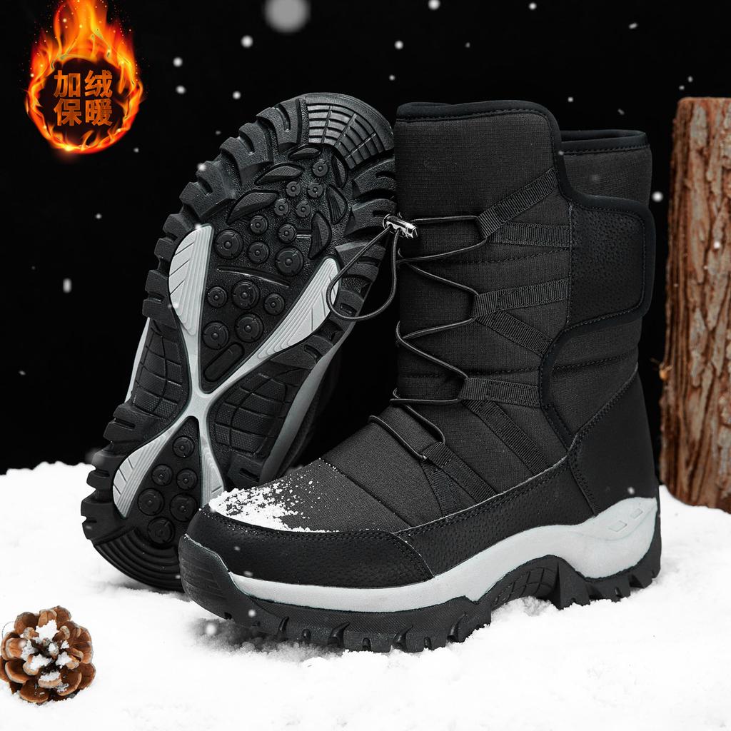 Winter Women Ankle Boots Keep Warm Women's Snow Boots Outdoor Slip on Platform Women's Hiking  Thickened Plush Women
