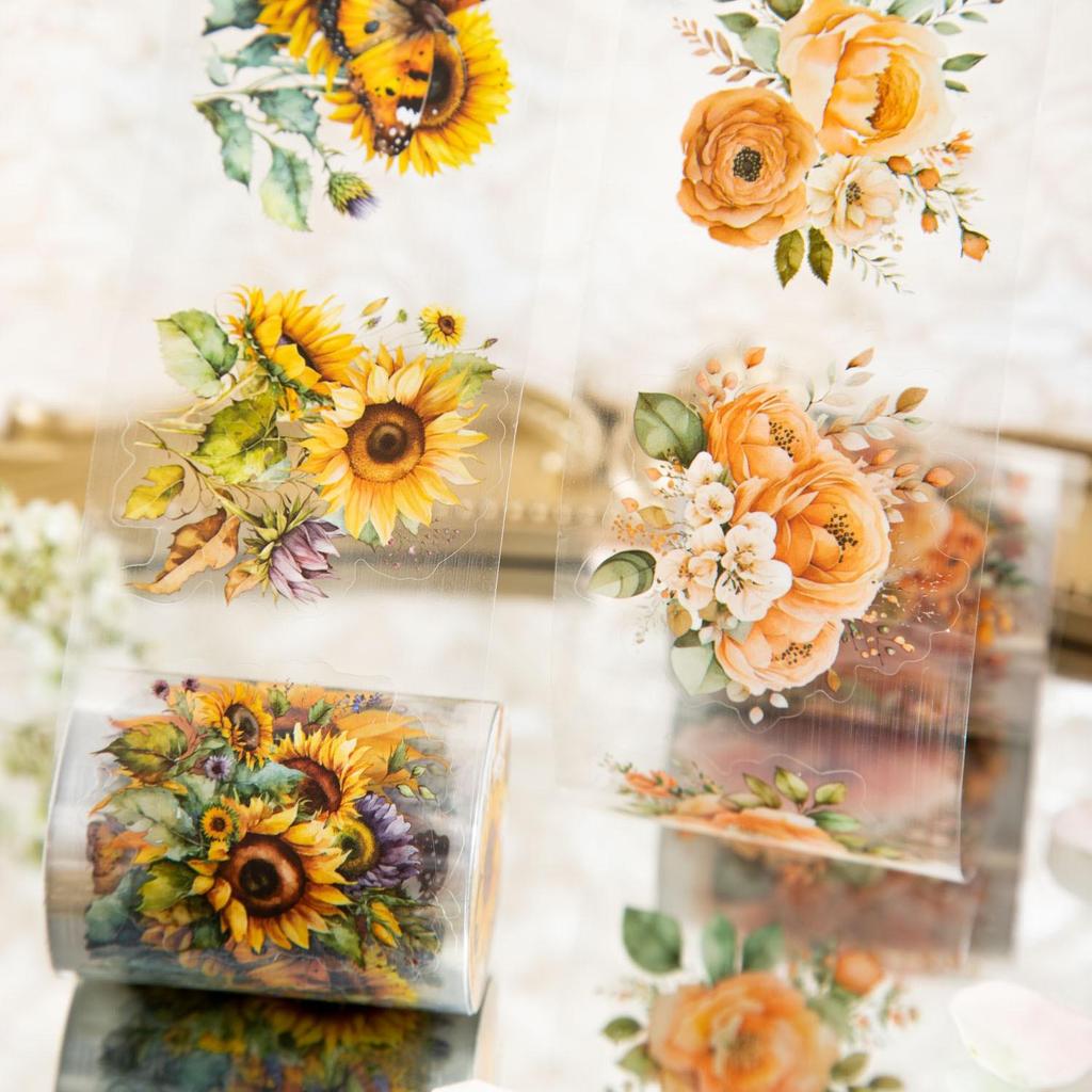 Incontra il Mare di Fiori: Bellissimo nastro washi PET fustellato per diari fai da te e collage