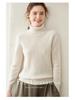Women's Plus Size High Neck Cashmere Cable Knit Sweater - Thick Loose Pullover for Autumn/Winter