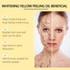 Bělící žlutý peelingový olej Skin Oil Bělící tělový olej Výživný a rozjasňující olej pro péči o pleť zlepšuje jednotnost tónu pleti Exfoliátor 30ml