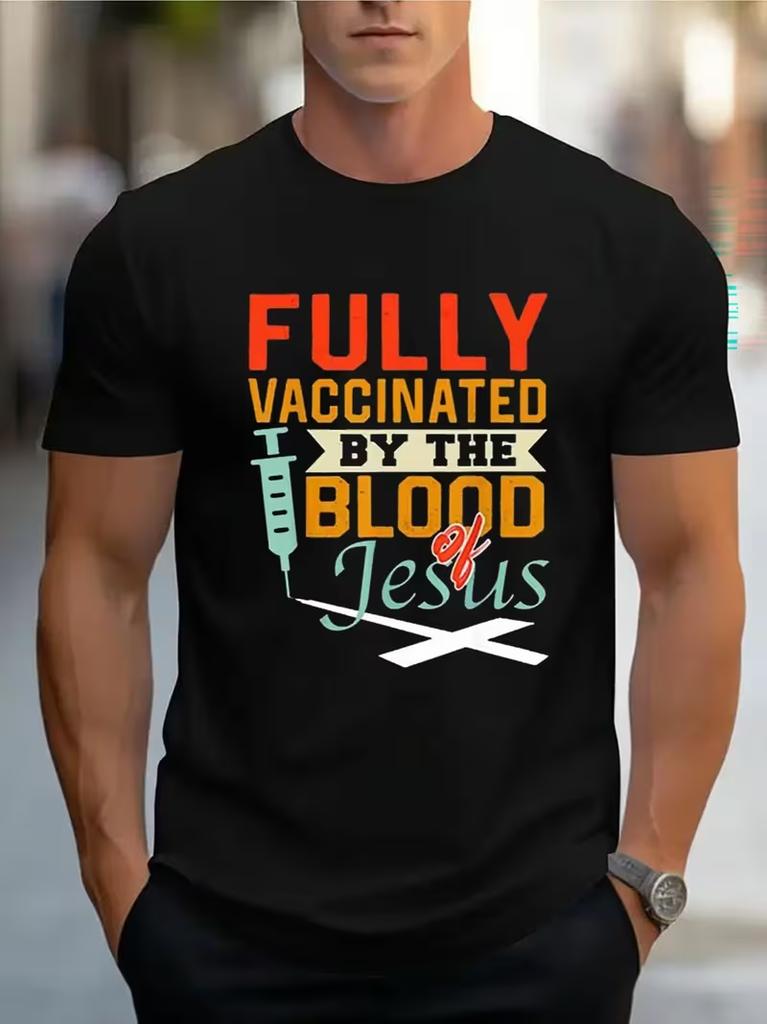 Unisexs Casual Short Sleeve Tshirt Comfortable Breathable Christian Faith Cross And Letter Print Summer Fashion Outdoor Top