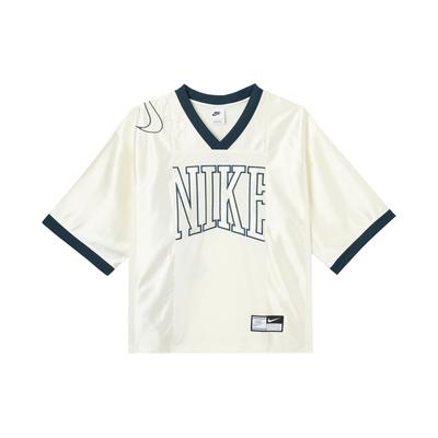 (WMNS) Sportswear Street Oversized Graphic Jersey Top Asia Sizing 'Sail Armoury Navy' Women's HJ0281-133