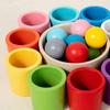 Multicolor Color Cups Matching Game Color Matching Sorting Cognition Game Education Toy  For Kids
