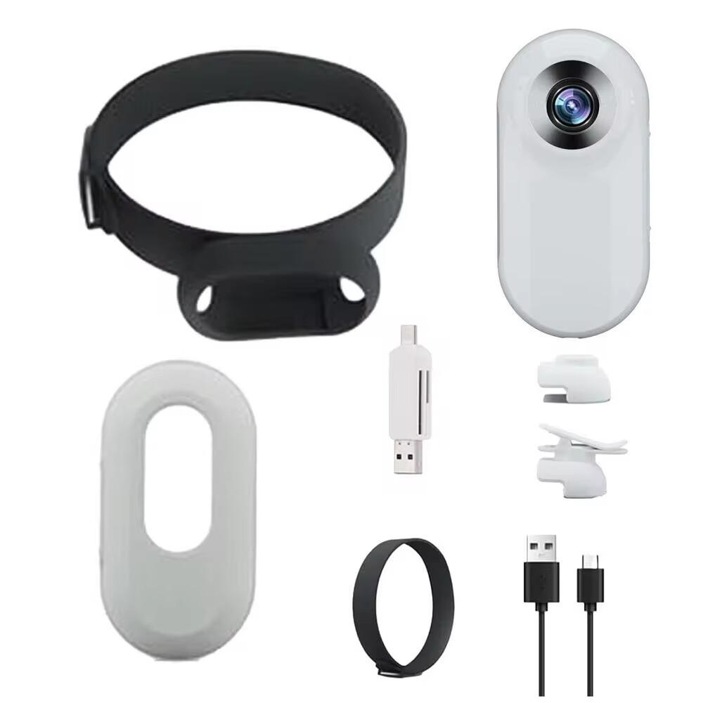 

Камера на ошейнике для питомца Без Wi-Fi HD 1080P Беспроводная Мини-спортивная камера Камера для кошки Ошейник-чокер Ошейник-трекер для собаки С видеозаписью without 32GB TF Card белый