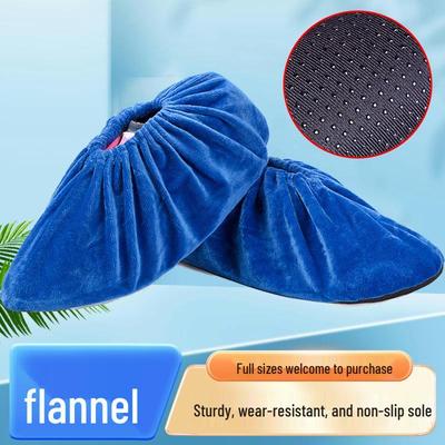 Non-slip, Wear-resistant Indoor Shoe Covers: Thickened, Dustproof, Machine Washable for Home, Computer Rooms, and Students. Enlarged Fleece Design.